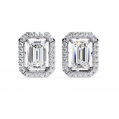 lab grown diamond | moissanite Jewellery Flare Dream Lab Grown Diamond OR Moissanite Hola Earrings White Gold 14K by Rabbito Jewels