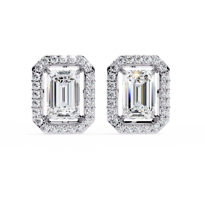 lab grown diamond | moissanite Jewellery Flare Dream Lab Grown Diamond OR Moissanite Hola Earrings White Gold 14K by Rabbito Jewels