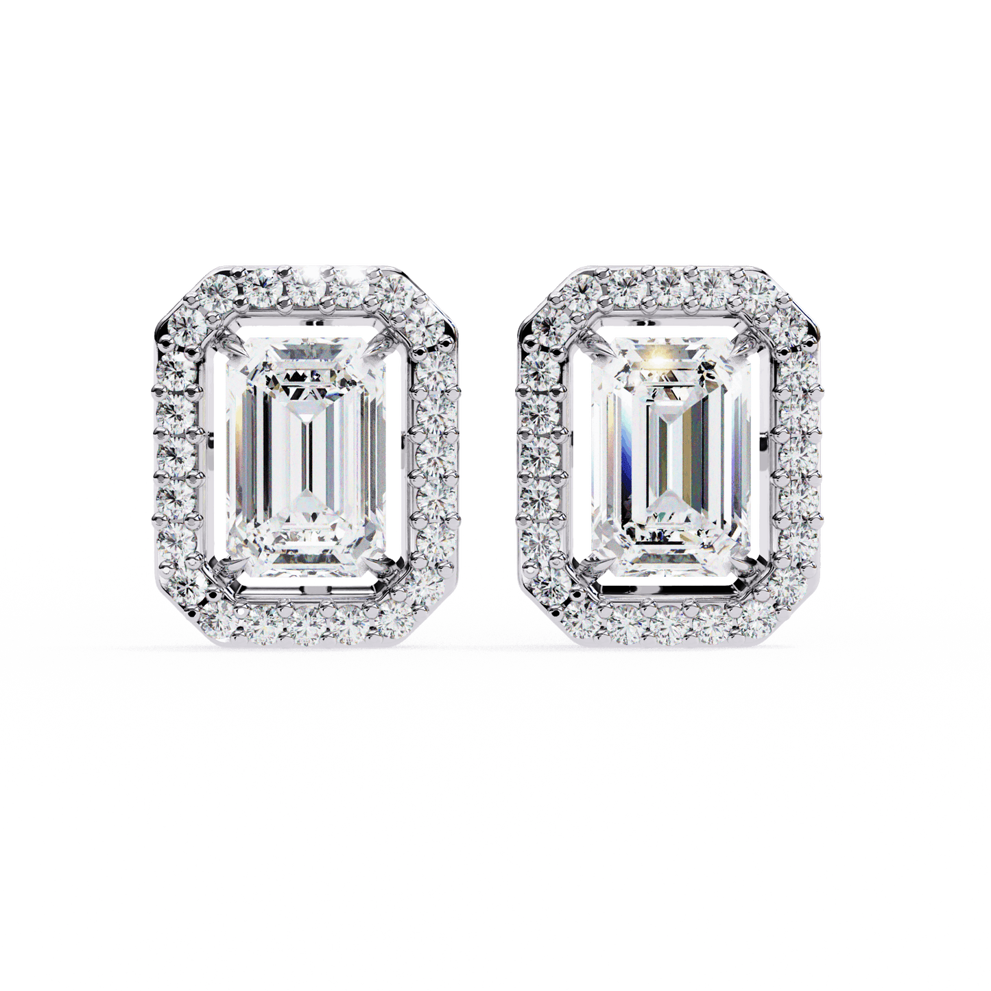 lab grown diamond | moissanite Jewellery Flare Dream Lab Grown Diamond OR Moissanite Hola Earrings White Gold 18K by Rabbito Jewels
