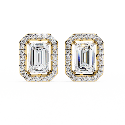 lab grown diamond | moissanite Jewellery Flare Dream Lab Grown Diamond OR Moissanite Hola Earrings Yellow Gold 14K by Rabbito Jewels
