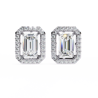lab grown diamond | moissanite Jewellery Flare Dream Lab Grown Diamond OR Moissanite Hola Earrings Silver by Rabbito Jewels