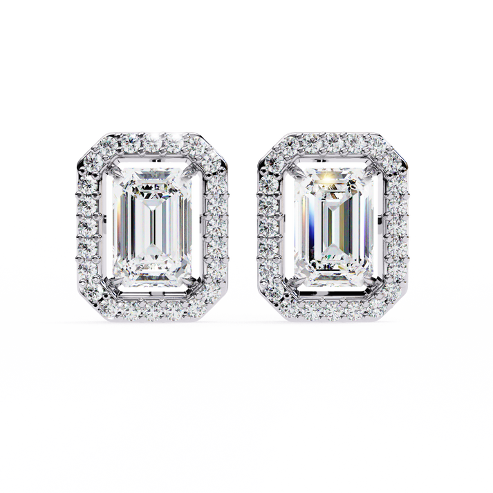 lab grown diamond | moissanite Jewellery Flare Dream Lab Grown Diamond OR Moissanite Hola Earrings Silver by Rabbito Jewels