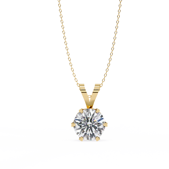 lab grown diamond | moissanite Jewellery Starlight Spiral Lab Grown Diamond OR Moissanite Pendant Yellow Gold 14K by Rabbito Jewels
