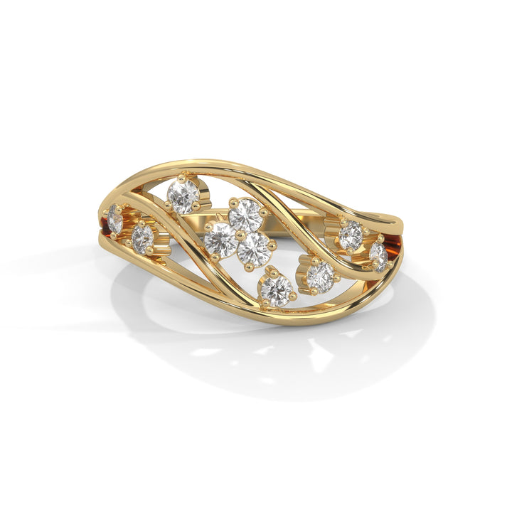 lab grown diamond | moissanite Jewellery Kezia Lab Grown Diamond OR Moissanite Ring Yellow Gold 14K by Rabbito Jewels