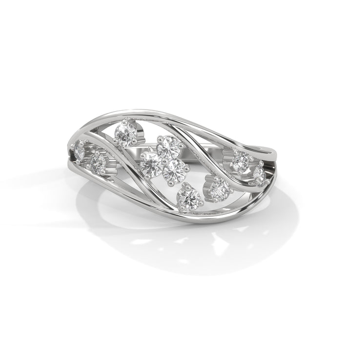 lab grown diamond | moissanite Jewellery Kezia Lab Grown Diamond OR Moissanite Ring White Gold 18K by Rabbito Jewels