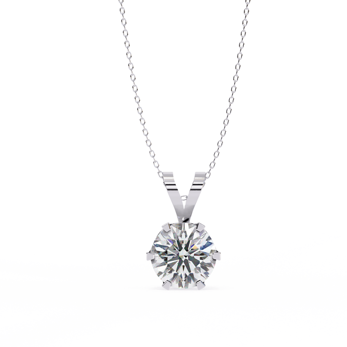 lab grown diamond | moissanite Jewellery Starlight Spiral Lab Grown Diamond OR Moissanite Pendant White Gold 18K by Rabbito Jewels