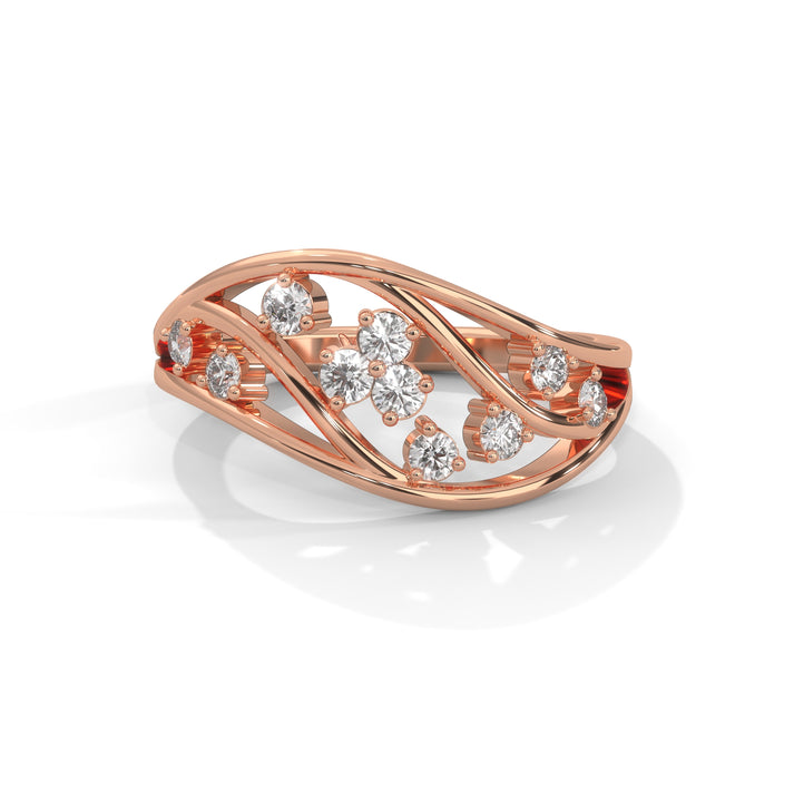 lab grown diamond | moissanite Jewellery Kezia Lab Grown Diamond OR Moissanite Ring Rose Gold 18K by Rabbito Jewels