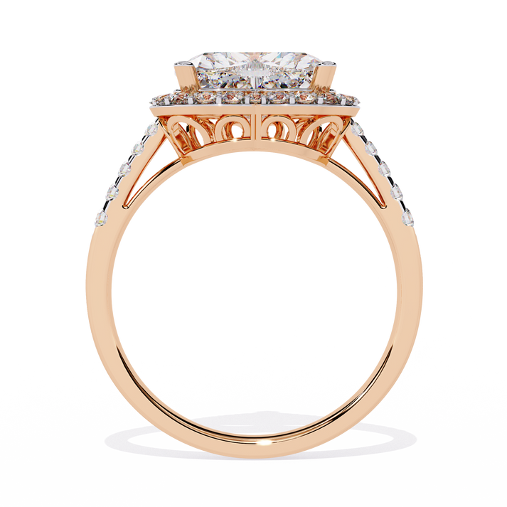 lab grown diamond | moissanite Jewellery Pinani Turkish Halo Lab Grown Diamond OR Moissanite Ring by Rabbito Jewels