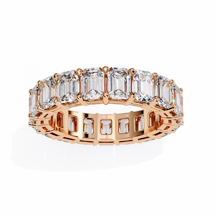 lab grown diamond | moissanite Jewellery Eternity Bands with Lab Grown Diamond OR Moissanite Rose Gold 14K by Rabbito Jewels