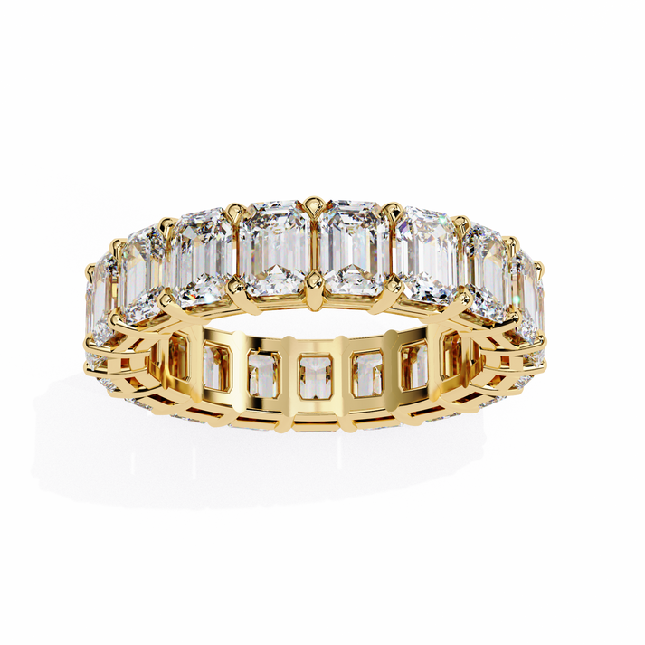 lab grown diamond | moissanite Jewellery Eternity Bands with Lab Grown Diamond OR Moissanite Yellow Gold 14K by Rabbito Jewels