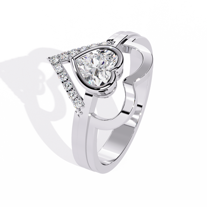 lab grown diamond | moissanite Jewellery Tamaki Heart Cut Lab Grown Diamond OR Moissanite Ring by Rabbito Jewels