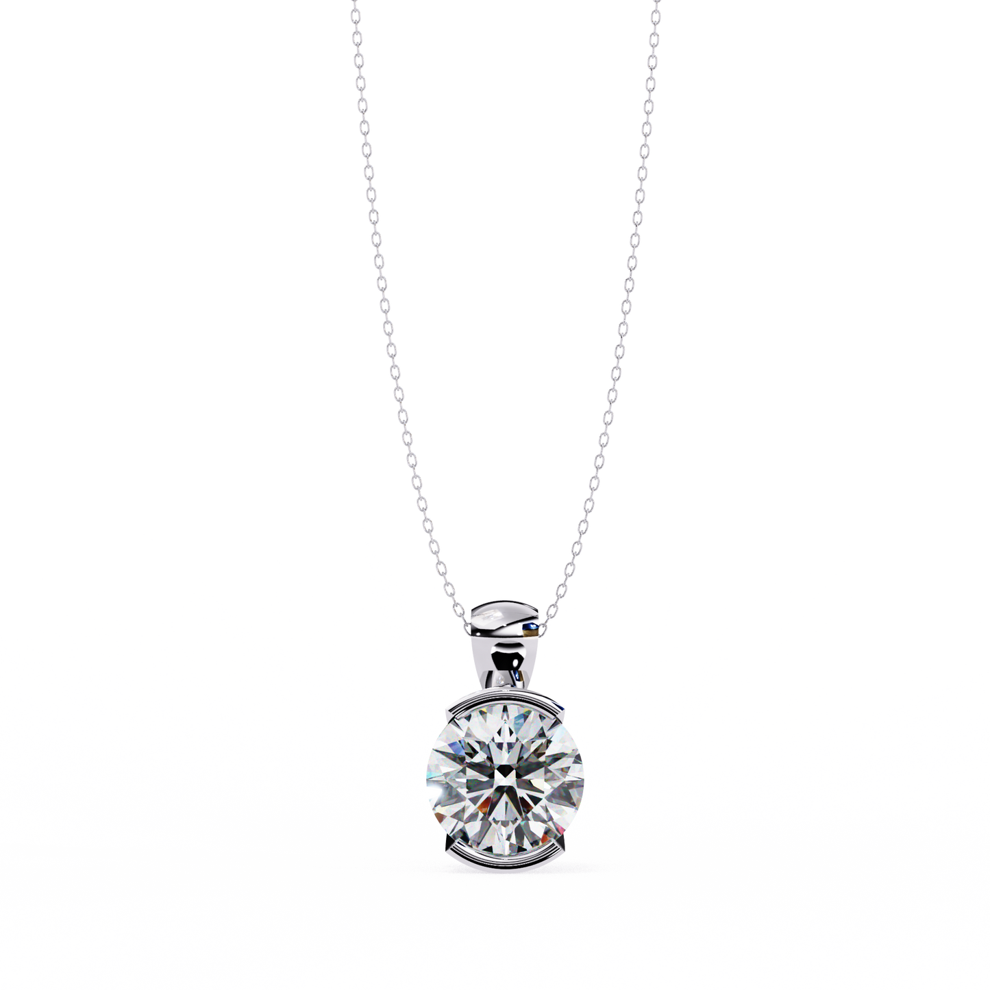 lab grown diamond | moissanite Jewellery Charlotte Lab Grown Diamond OR Moissanite Pendant Silver by Rabbito Jewels