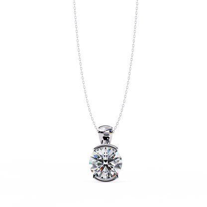 lab grown diamond | moissanite Jewellery Charlotte Lab Grown Diamond OR Moissanite Pendant Silver by Rabbito Jewels