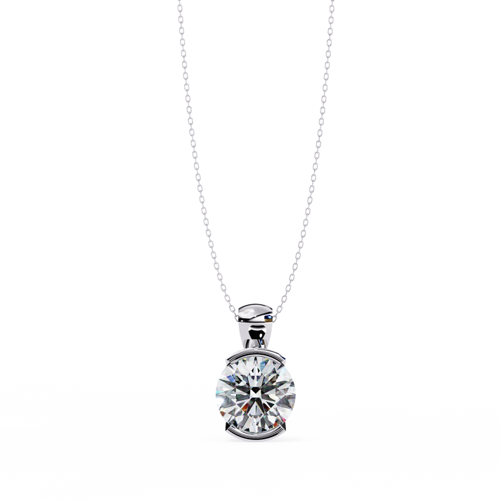 lab grown diamond | moissanite Jewellery Charlotte Lab Grown Diamond OR Moissanite Pendant Silver by Rabbito Jewels