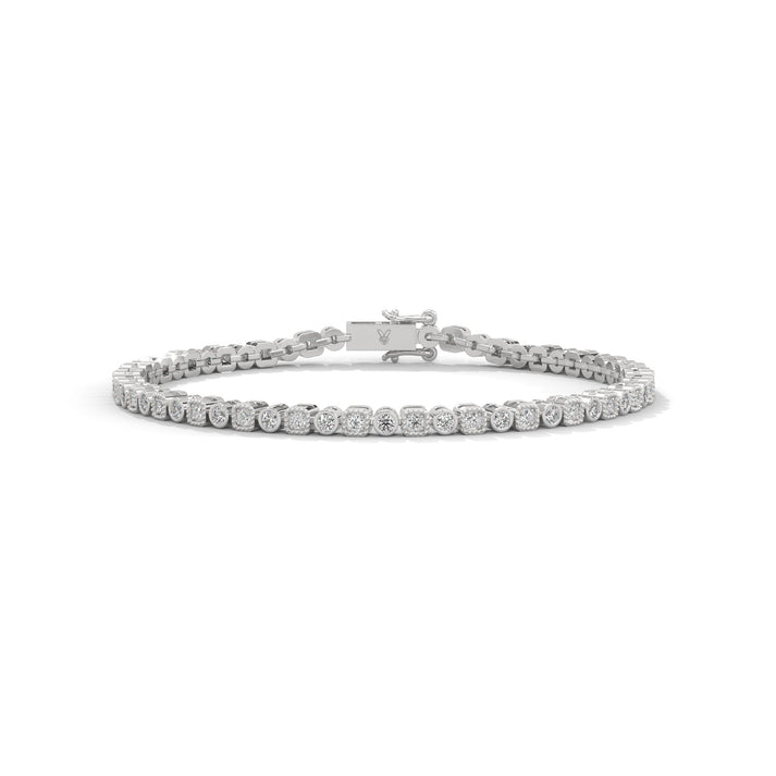 lab grown diamond | moissanite Jewellery Tennis Bolt Lab Grown Diamond OR Moissanite Bracelet White Gold 18K by Rabbito Jewels