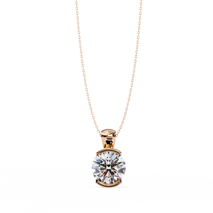 lab grown diamond | moissanite Jewellery Charlotte Lab Grown Diamond OR Moissanite Pendant Rose Gold 18K by Rabbito Jewels