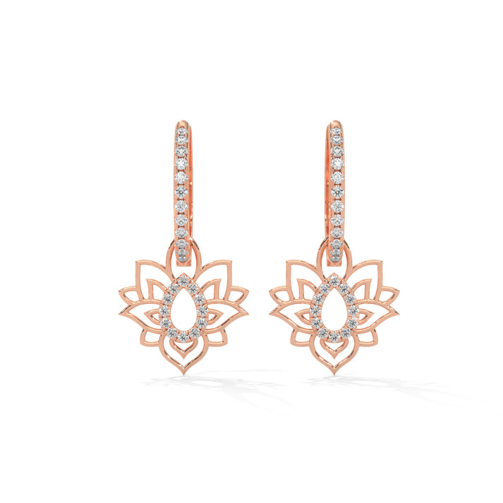 lab grown diamond | moissanite Jewellery Rafaela Donata Lab Grown Diamond OR Moissanite Earrings Rose Gold 18K by Rabbito Jewels