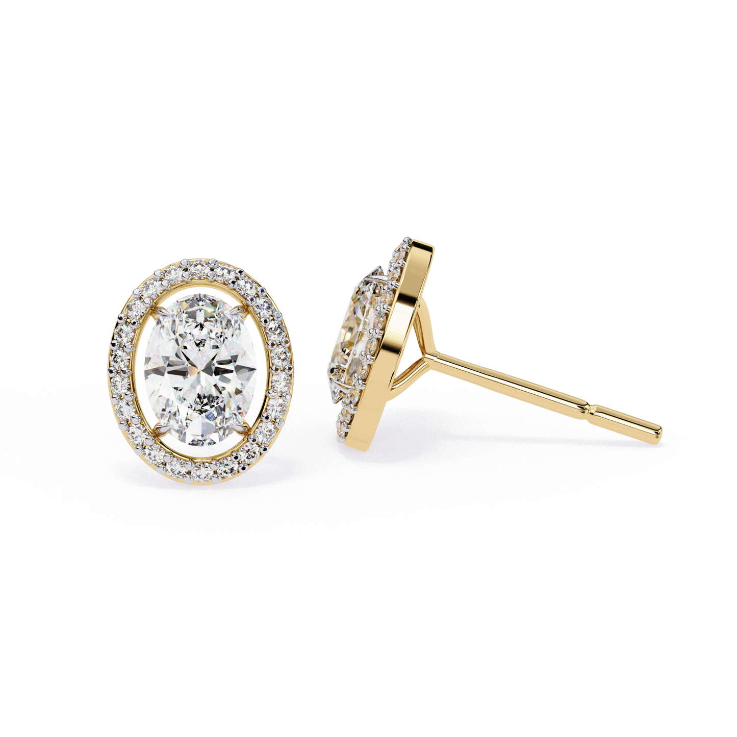 lab grown diamond | moissanite Jewellery Enchanted Teardrop Lab Grown OR Moissanite Oval Stud Earrings by Rabbito Jewels