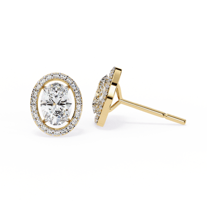 lab grown diamond | moissanite Jewellery Enchanted Teardrop Lab Grown OR Moissanite Oval Stud Earrings by Rabbito Jewels