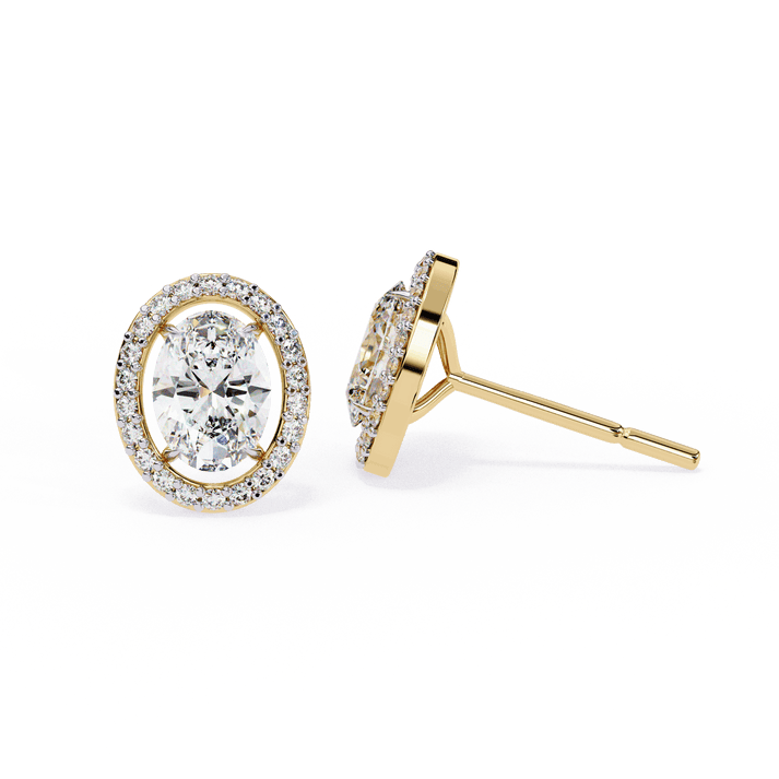 lab grown diamond | moissanite Jewellery Enchanted Teardrop Lab Grown OR Moissanite Oval Stud Earrings by Rabbito Jewels