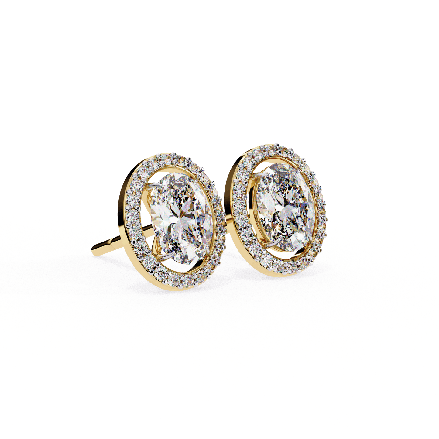 lab grown diamond | moissanite Jewellery Enchanted Teardrop Lab Grown OR Moissanite Oval Stud Earrings by Rabbito Jewels