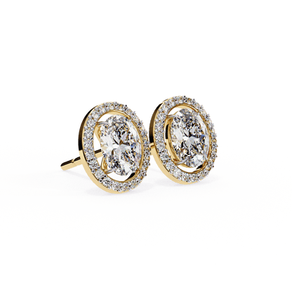 lab grown diamond | moissanite Jewellery Enchanted Teardrop Lab Grown OR Moissanite Oval Stud Earrings by Rabbito Jewels