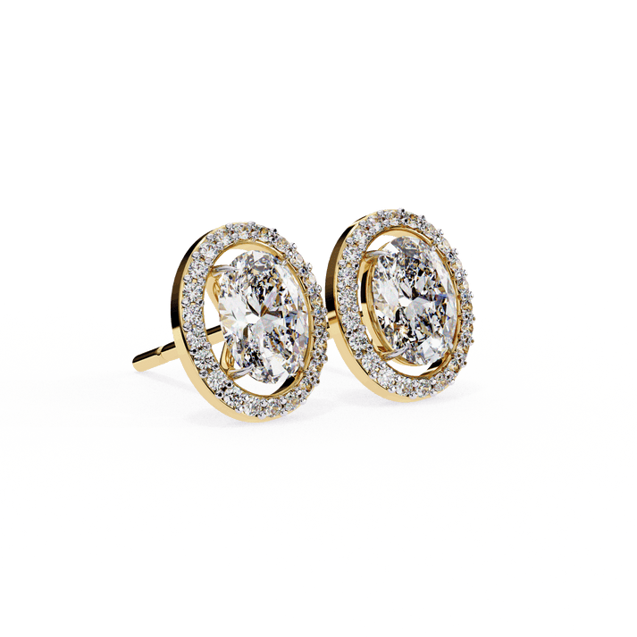 lab grown diamond | moissanite Jewellery Enchanted Teardrop Lab Grown OR Moissanite Oval Stud Earrings by Rabbito Jewels
