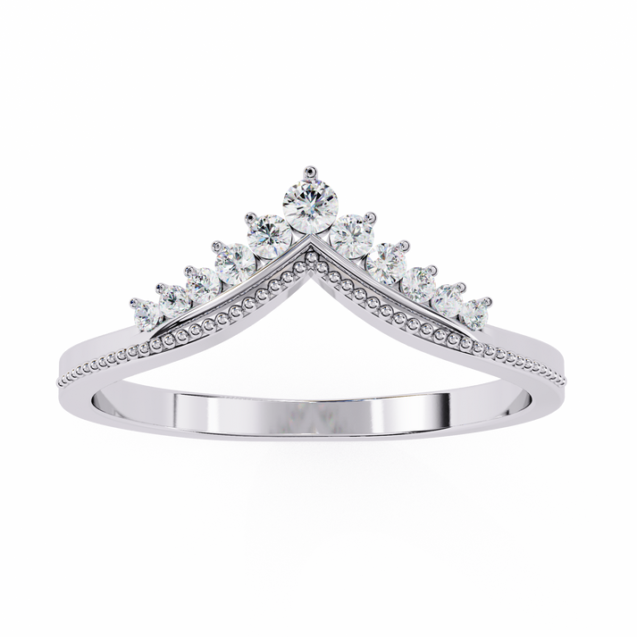 lab grown diamond | moissanite Jewellery Chevron Lab Grown Diamond OR Moissanite Ring by Rabbito Jewels