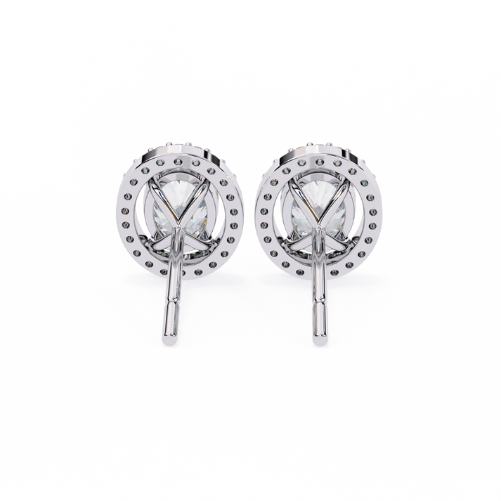 lab grown diamond | moissanite Jewellery Enchanted Teardrop Lab Grown OR Moissanite Oval Stud Earrings by Rabbito Jewels