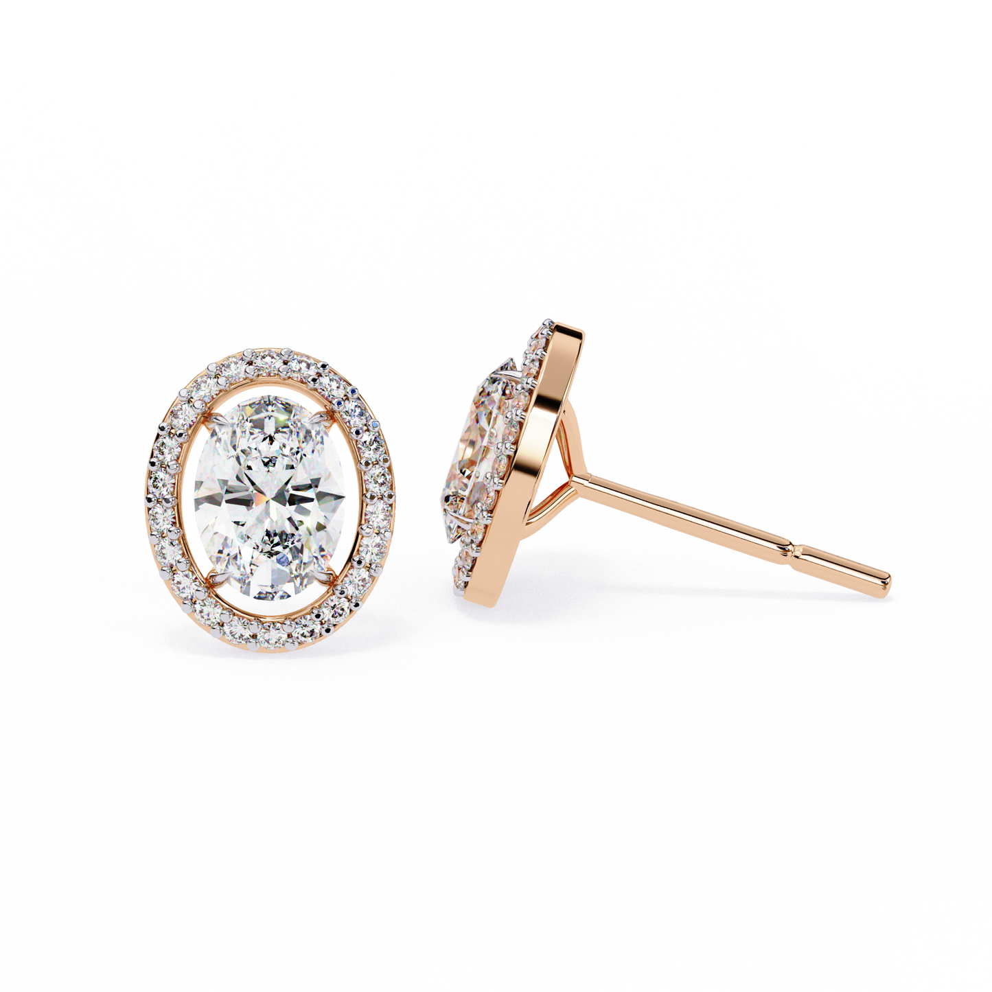 lab grown diamond | moissanite Jewellery Enchanted Teardrop Lab Grown OR Moissanite Oval Stud Earrings by Rabbito Jewels