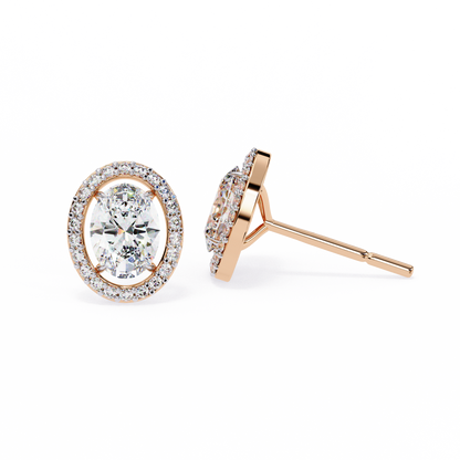 lab grown diamond | moissanite Jewellery Enchanted Teardrop Lab Grown OR Moissanite Oval Stud Earrings by Rabbito Jewels