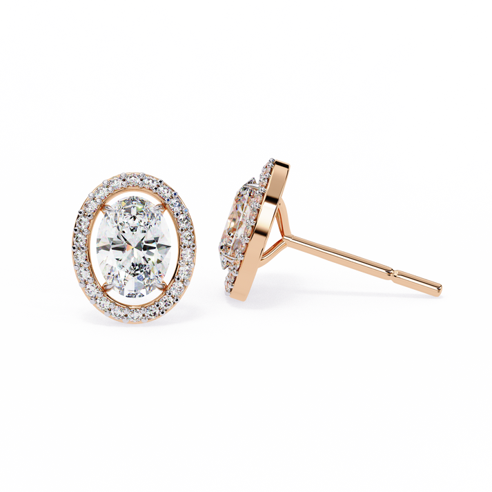 lab grown diamond | moissanite Jewellery Enchanted Teardrop Lab Grown OR Moissanite Oval Stud Earrings by Rabbito Jewels