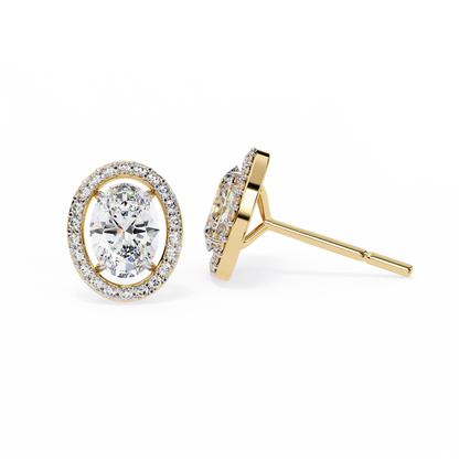 lab grown diamond | moissanite Jewellery Enchanted Teardrop Lab Grown OR Moissanite Oval Stud Earrings by Rabbito Jewels