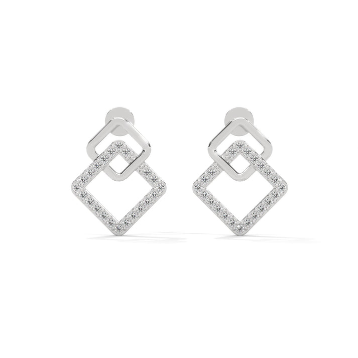 lab grown diamond | moissanite Jewellery Venus Charm Lab Grown Diamond OR Moissanite Earrings Silver by Rabbito Jewels
