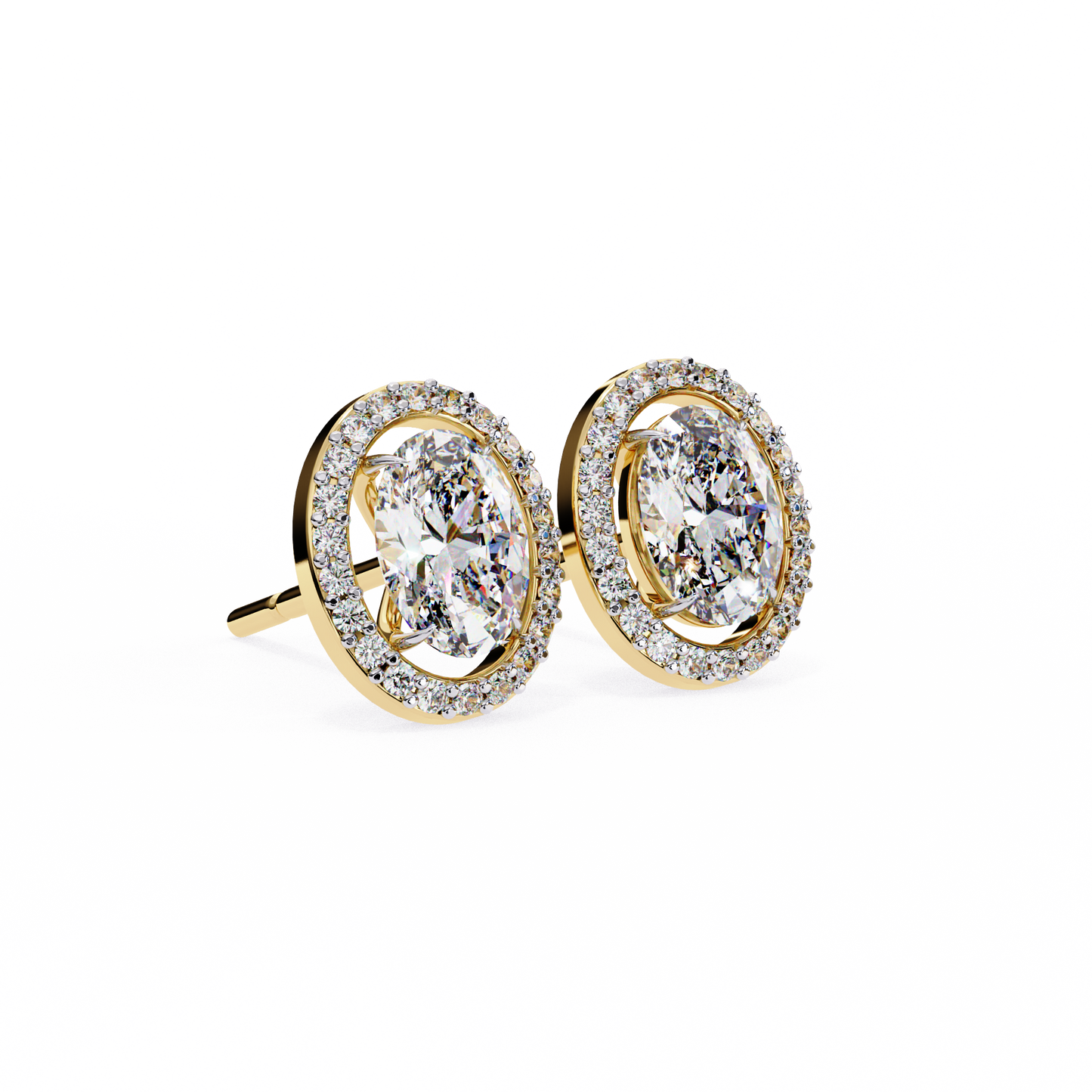 lab grown diamond | moissanite Jewellery Enchanted Teardrop Lab Grown OR Moissanite Oval Stud Earrings by Rabbito Jewels