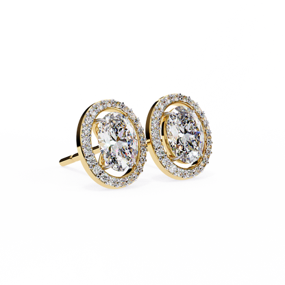 lab grown diamond | moissanite Jewellery Enchanted Teardrop Lab Grown OR Moissanite Oval Stud Earrings by Rabbito Jewels
