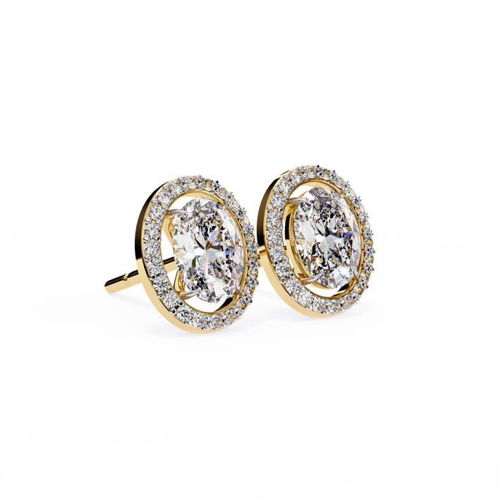 lab grown diamond | moissanite Jewellery Enchanted Teardrop Lab Grown OR Moissanite Oval Stud Earrings by Rabbito Jewels