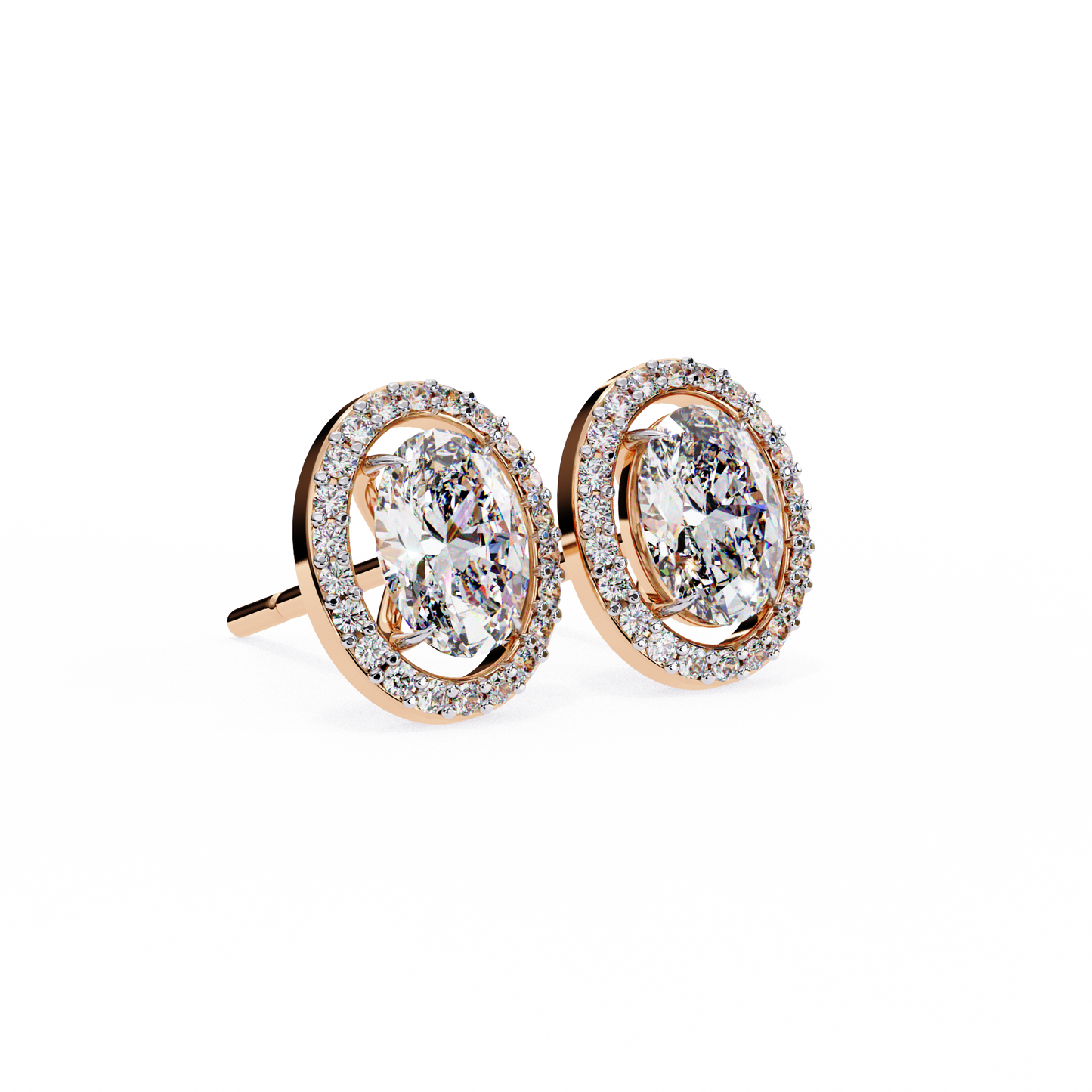 lab grown diamond | moissanite Jewellery Enchanted Teardrop Lab Grown OR Moissanite Oval Stud Earrings by Rabbito Jewels