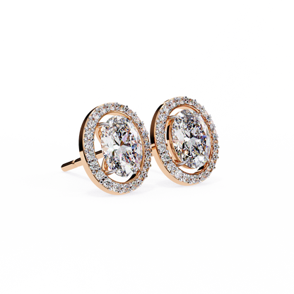 lab grown diamond | moissanite Jewellery Enchanted Teardrop Lab Grown OR Moissanite Oval Stud Earrings by Rabbito Jewels
