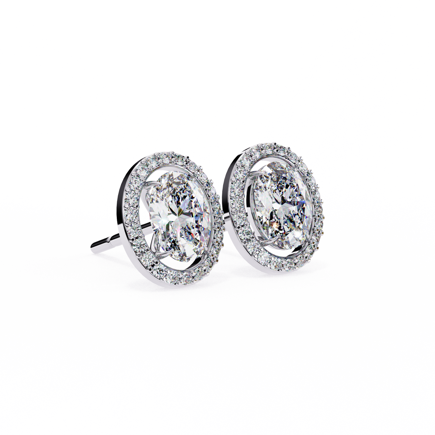lab grown diamond | moissanite Jewellery Enchanted Teardrop Lab Grown OR Moissanite Oval Stud Earrings by Rabbito Jewels
