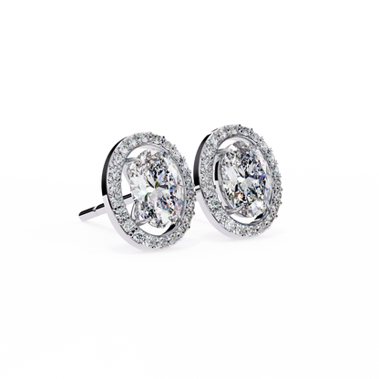 lab grown diamond | moissanite Jewellery Enchanted Teardrop Lab Grown OR Moissanite Oval Stud Earrings by Rabbito Jewels
