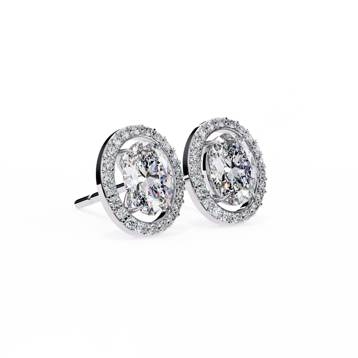 lab grown diamond | moissanite Jewellery Enchanted Teardrop Lab Grown OR Moissanite Oval Stud Earrings by Rabbito Jewels