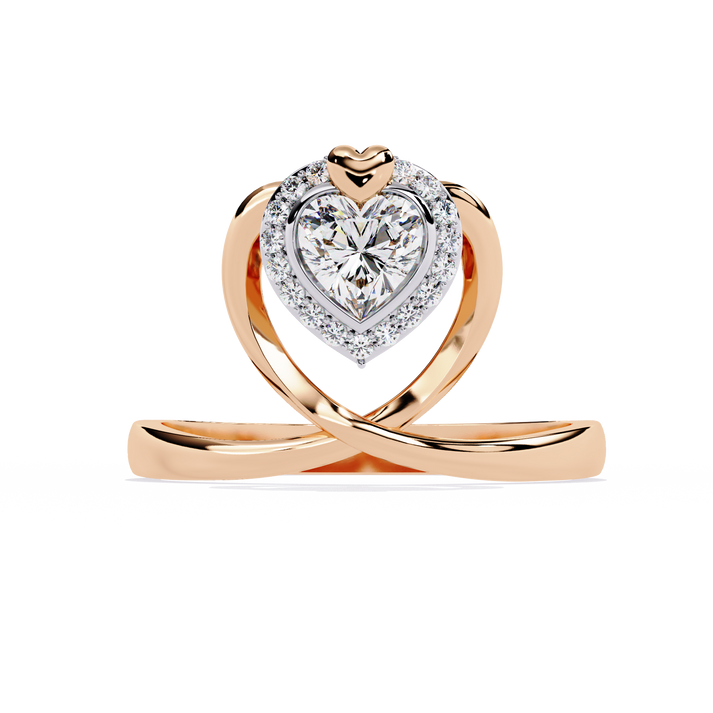 lab grown diamond | moissanite Jewellery The Ornate Lab Grown Diamond OR Moissanite Ring Rose Gold 18K by Rabbito Jewels