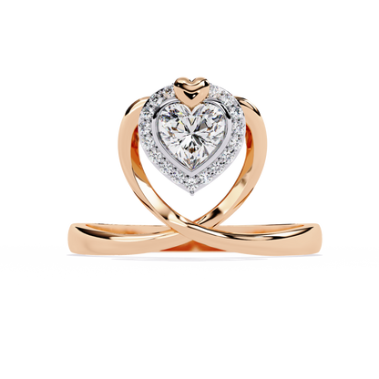 lab grown diamond | moissanite Jewellery The Ornate Lab Grown Diamond OR Moissanite Ring Rose Gold 14K by Rabbito Jewels