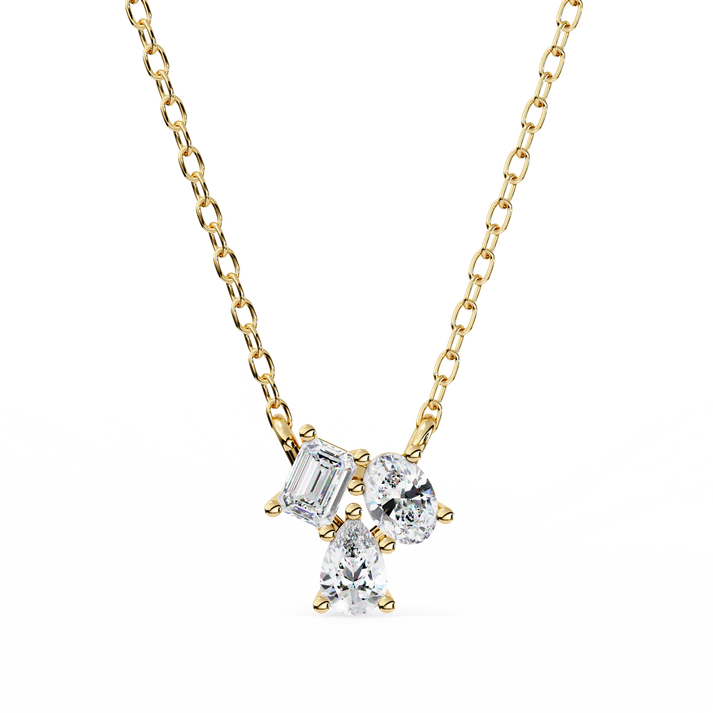 lab grown diamond | moissanite Jewellery Colette Lab Grown Diamond OR Moissanite Pendant Yellow Gold 14K by Rabbito Jewels