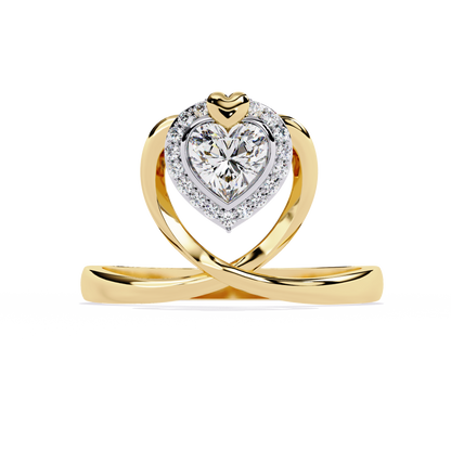 lab grown diamond | moissanite Jewellery The Ornate Lab Grown Diamond OR Moissanite Ring Yellow Gold 14K by Rabbito Jewels