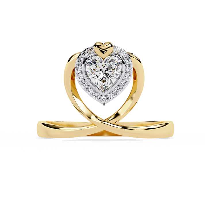 lab grown diamond | moissanite Jewellery The Ornate Lab Grown Diamond OR Moissanite Ring Yellow Gold 18K by Rabbito Jewels
