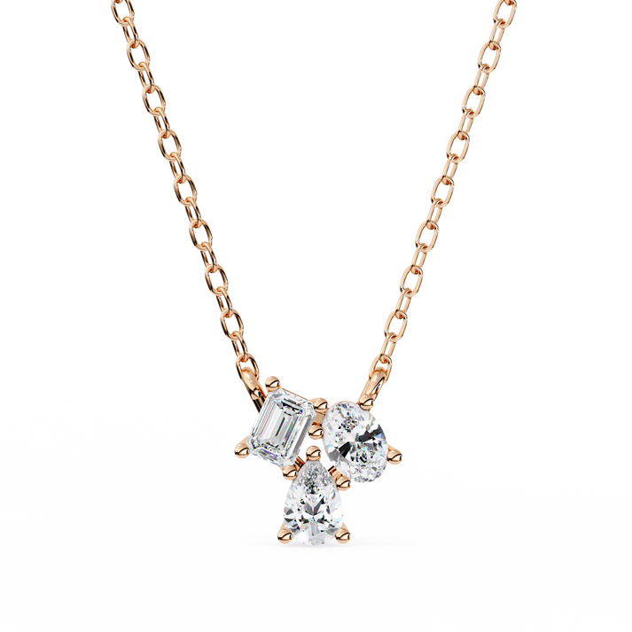 lab grown diamond | moissanite Jewellery Colette Lab Grown Diamond OR Moissanite Pendant Rose Gold 18K by Rabbito Jewels