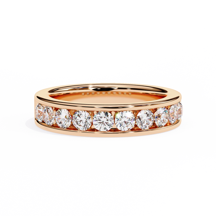 lab grown diamond | moissanite Jewellery Channel Eternity Lab Grown Diamond OR Moissanite Ring Rose Gold 14K by Rabbito Jewels