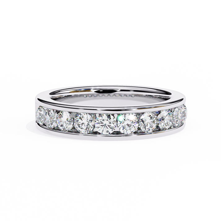 lab grown diamond | moissanite Jewellery Channel Eternity Lab Grown Diamond OR Moissanite Ring Silver by Rabbito Jewels